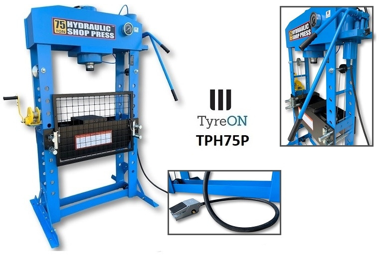 Equipo de taller TPH75P Workshop press pneumatic hydraulic 75T: foto 6