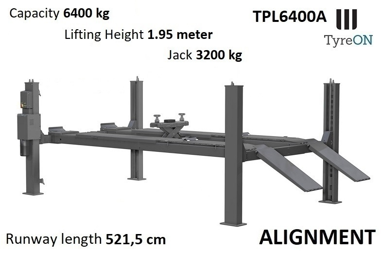 TPL6400A 4 post alignment lift - 5,2 m runways - 6.4T - Equipo de taller: foto 1 TPL6400A 4 post alignment lift - 5,2 m runways - 6.4T - Equipo de taller: foto 1