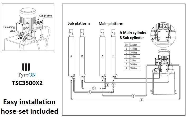 Equipo de taller TSC3500X2 full rise scissorlift - hydraulic mechanical lock: foto 9 Equipo de taller TSC3500X2 full rise scissorlift - hydraulic mechanical lock: foto 9