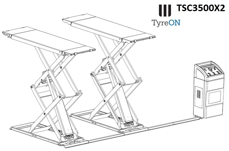 Equipo de taller TSC3500X2 full rise scissorlift - hydraulic mechanical lock: foto 8 Equipo de taller TSC3500X2 full rise scissorlift - hydraulic mechanical lock: foto 8