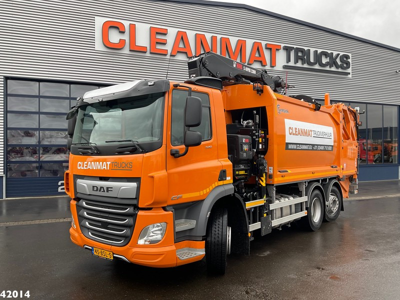 DAF FAN CF 340 Hiab 23 ton/meter laadkraan Welvaarts weighing system - Camión de basura: foto 2 DAF FAN CF 340 Hiab 23 ton/meter laadkraan Welvaarts weighing system - Camión de basura: foto 2
