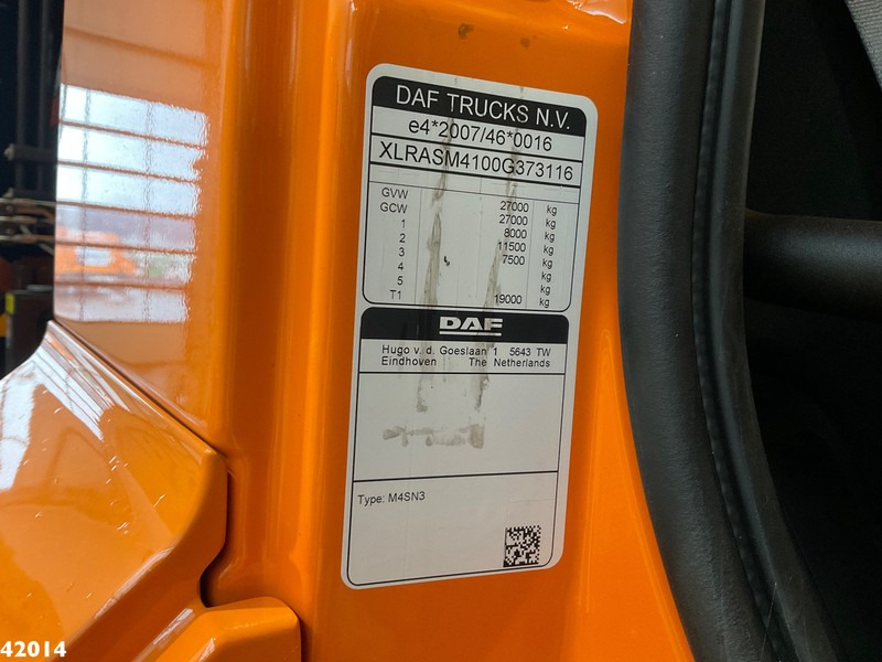 Camión de basura DAF FAN CF 340 Hiab 23 ton/meter laadkraan Welvaarts weighing system: foto 12