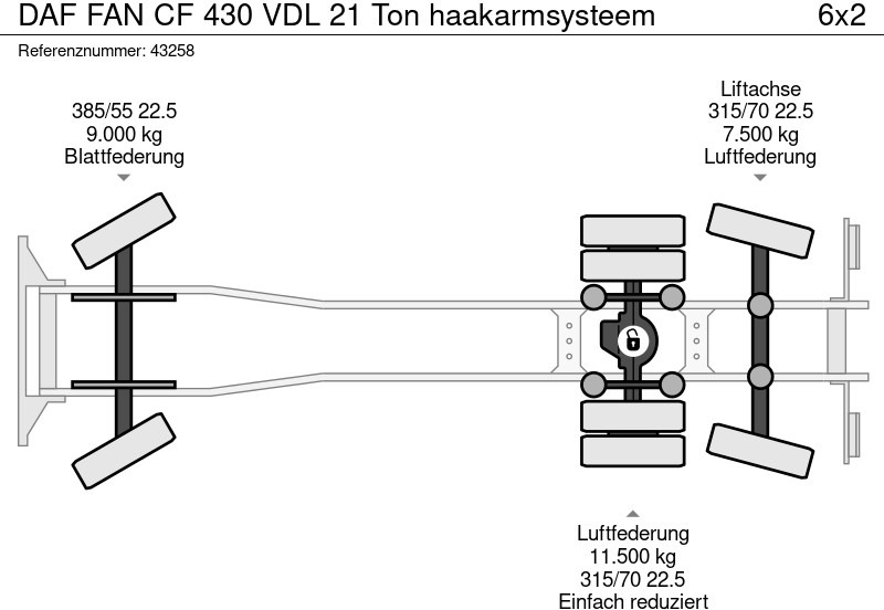 Leasing para DAF FAN CF 430 VDL 21 Ton haakarmsysteem DAF FAN CF 430 VDL 21 Ton haakarmsysteem: foto 19