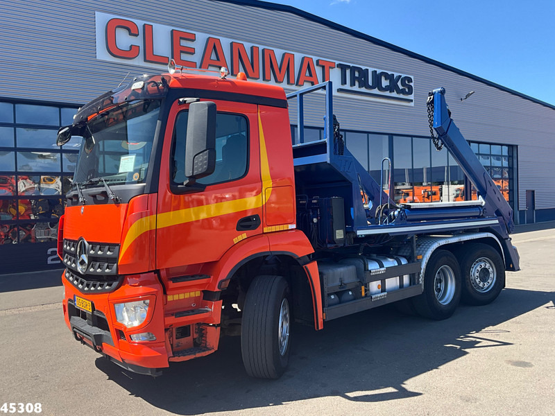 Mercedes-Benz Arocs 2536 Euro 6 Meiler 16 Ton's portaalarmsysteem - Camión portacontenedor de cadenas: foto 1 Mercedes-Benz Arocs 2536 Euro 6 Meiler 16 Ton's portaalarmsysteem - Camión portacontenedor de cadenas: foto 1