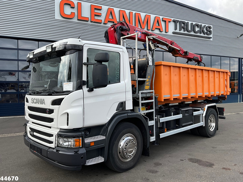 Scania P 320 HMF 12 Tonmeter Z-kraan + Kipper 11m³ - Camión volquete, Camión grúa: foto 2 Scania P 320 HMF 12 Tonmeter Z-kraan + Kipper 11m³ - Camión volquete, Camión grúa: foto 2