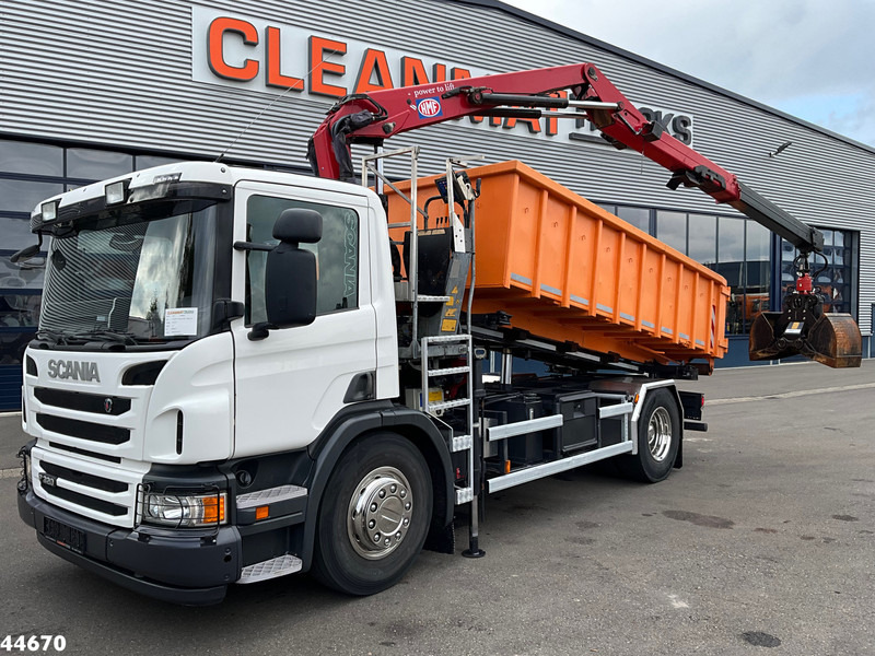 Scania P 320 HMF 12 Tonmeter Z-kraan + Kipper 11m³ - Camión volquete, Camión grúa: foto 1 Scania P 320 HMF 12 Tonmeter Z-kraan + Kipper 11m³ - Camión volquete, Camión grúa: foto 1