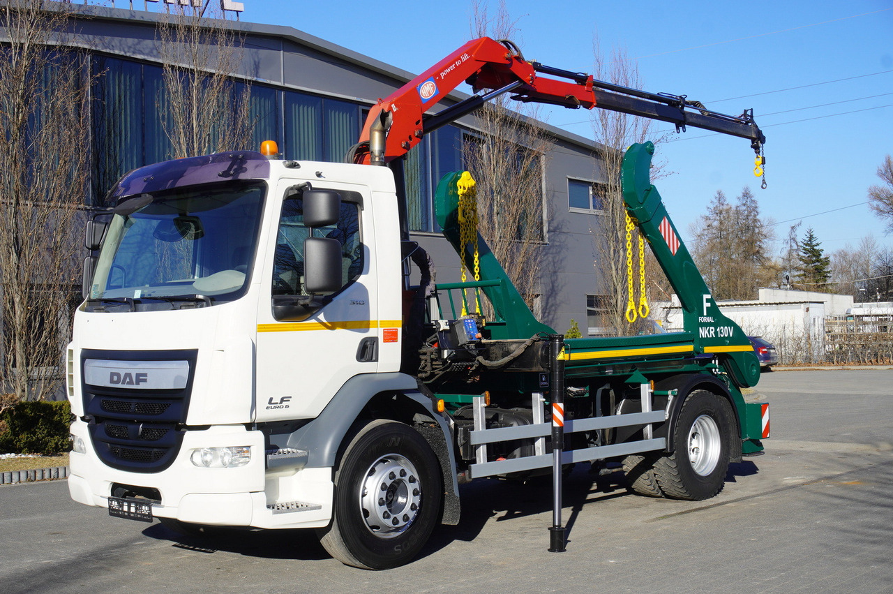 DAF LF 18.310 E6 / Skip loader Fornal NKR 130V / HDS HMF 735 K2 / Manual gearbox - Camión multibasculante, Camión grúa: foto 2 DAF LF 18.310 E6 / Skip loader Fornal NKR 130V / HDS HMF 735 K2 / Manual gearbox - Camión multibasculante, Camión grúa: foto 2