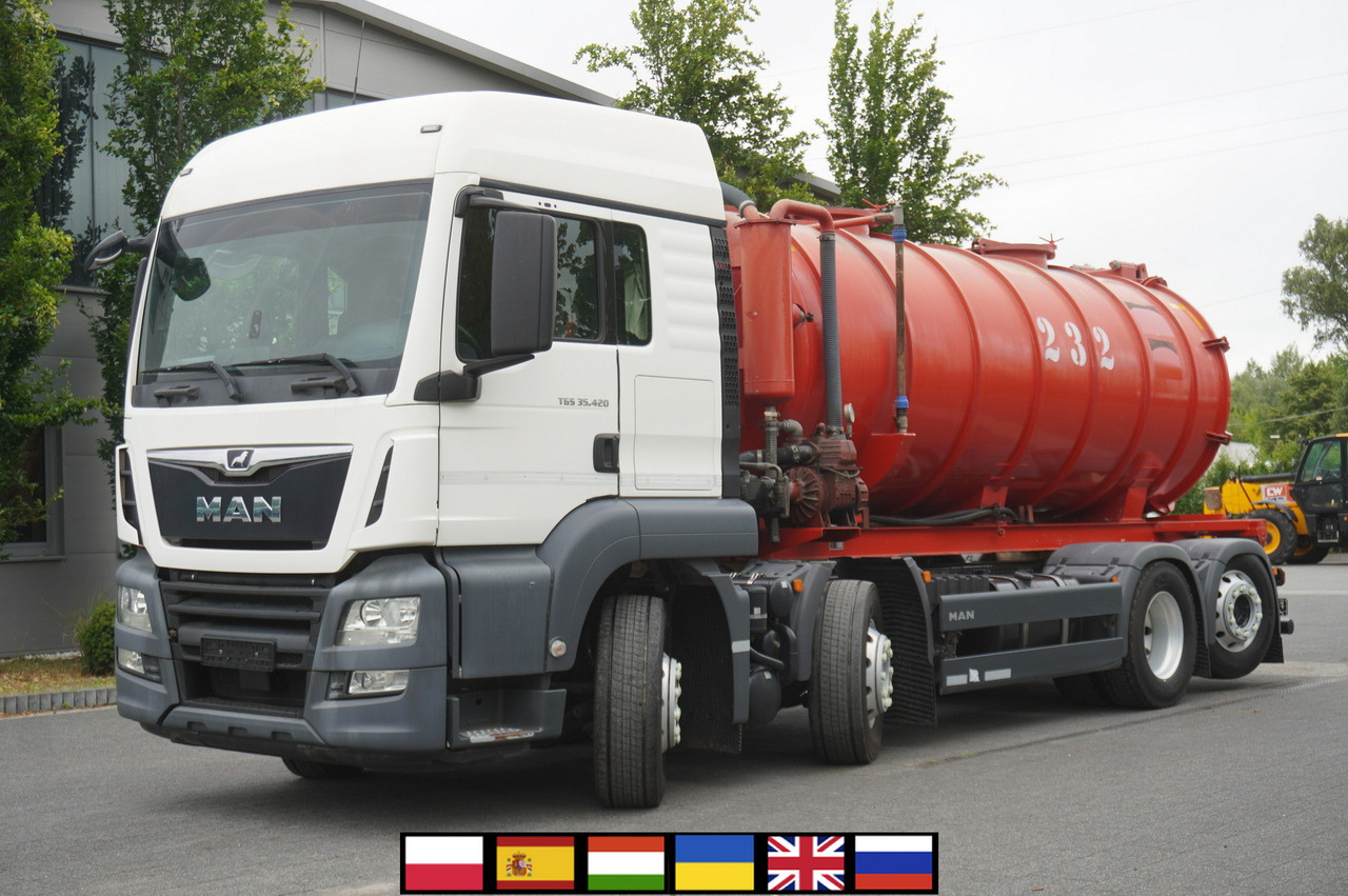 MAN TGS 35.420 8×2 / NEW septic barrel 13000 L / 3 steered axles - Camión cisterna: foto 1 MAN TGS 35.420 8×2 / NEW septic barrel 13000 L / 3 steered axles - Camión cisterna: foto 1