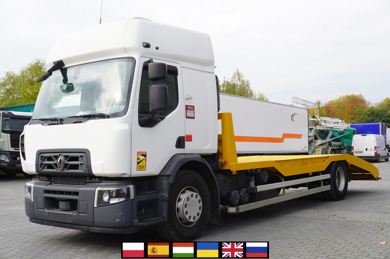 RENAULT D19 Wide Glob / 7.8 m NEW tow truck / 280 tho. km - Camión portavehículos: foto 1 RENAULT D19 Wide Glob / 7.8 m NEW tow truck / 280 tho. km - Camión portavehículos: foto 1