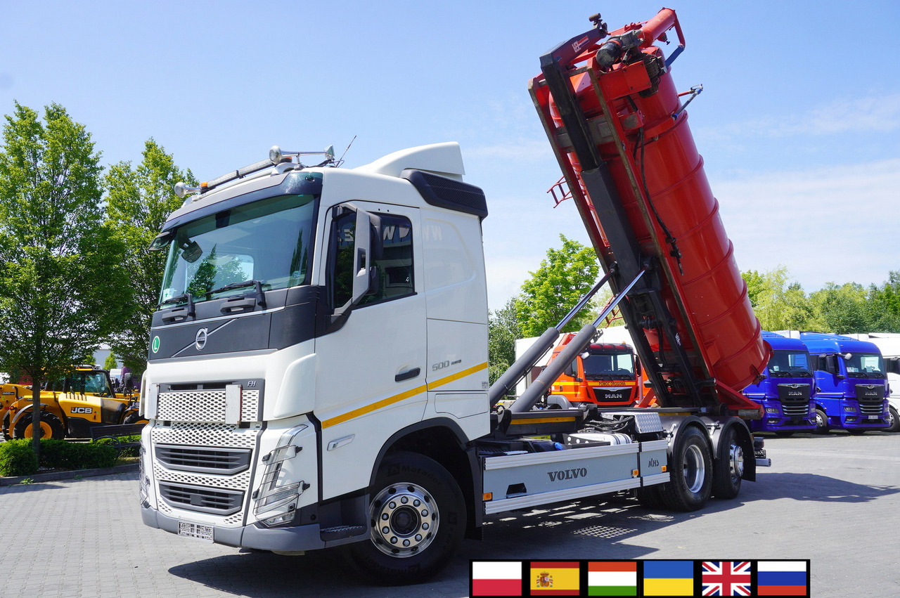 VOLVO Volvo FH 500 / Septic barrel 13000 l / Hook lift 21 t / 2022 / 3rd axle steered / 2 units - Cuba de purín: foto 1 VOLVO Volvo FH 500 / Septic barrel 13000 l / Hook lift 21 t / 2022 / 3rd axle steered / 2 units - Cuba de purín: foto 1