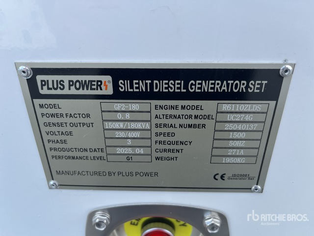 2025 Plus Power GF2-180 (Unused) Generator Set - Generador industriale: foto 4 2025 Plus Power GF2-180 (Unused) Generator Set - Generador industriale: foto 4