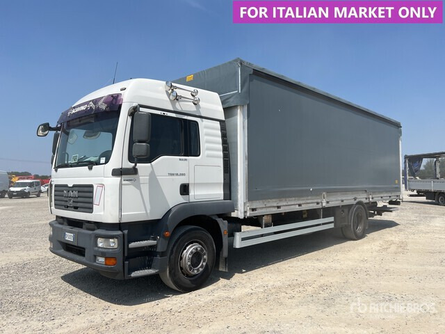 2008 MAN TGM18.280 4x2 Curtain Side Truck - Desbrozadora de martillos/ Trituradora: foto 2 2008 MAN TGM18.280 4x2 Curtain Side Truck - Desbrozadora de martillos/ Trituradora: foto 2