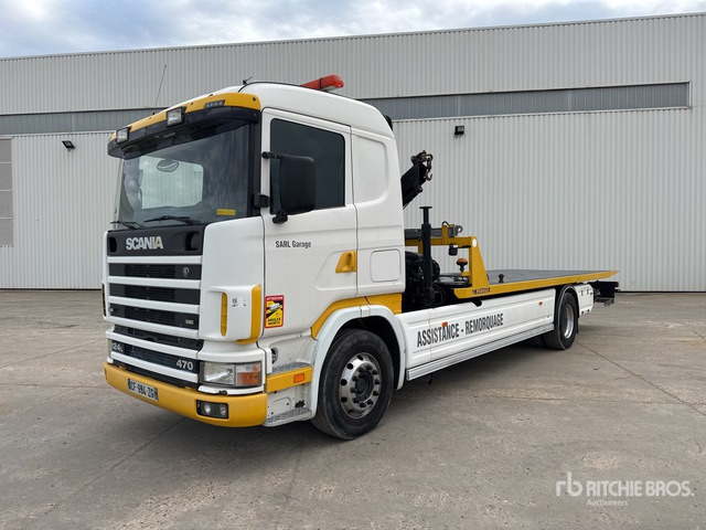2003 Scania 4x2 Depanneuse Avec Grue Fassi ... Rollback Truck - Grua de remolque autos: foto 2 2003 Scania 4x2 Depanneuse Avec Grue Fassi ... Rollback Truck - Grua de remolque autos: foto 2