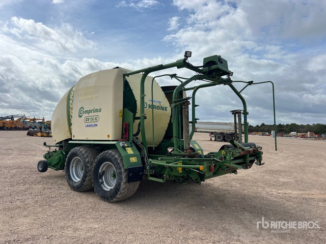 2012 Krone Comprima CV150XC Presse Enrubanneuse 2 Essieux T/A Round Baler - Rotoempacadora: foto 4 2012 Krone Comprima CV150XC Presse Enrubanneuse 2 Essieux T/A Round Baler - Rotoempacadora: foto 4