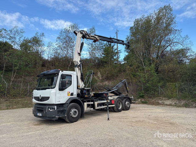 2013 Renault Premium Lander 430DXi 6x2 Camion Ampliroll Avec Grue ... Roll-Off Truck - Camión multibasculante: foto 3 2013 Renault Premium Lander 430DXi 6x2 Camion Ampliroll Avec Grue ... Roll-Off Truck - Camión multibasculante: foto 3