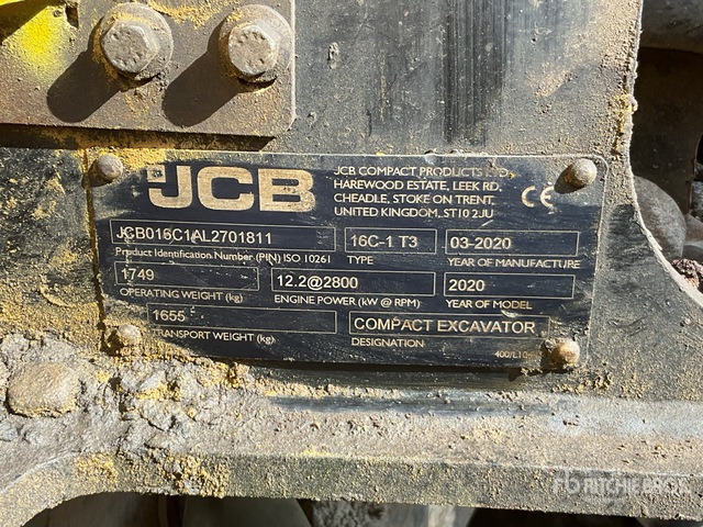 2020 JCB 16C-1 Mini Excavator: <6.6t - Miniexcavadora: foto 1 2020 JCB 16C-1 Mini Excavator: <6.6t - Miniexcavadora: foto 1