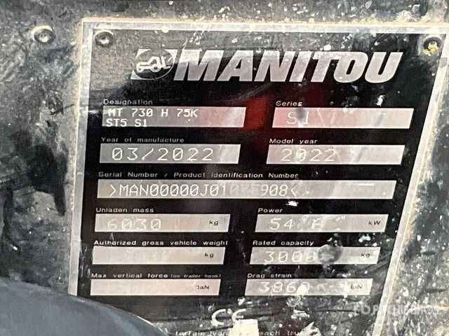 2022 Manitou MT730H Telehandler - Manipulador telescópico: foto 2 2022 Manitou MT730H Telehandler - Manipulador telescópico: foto 2