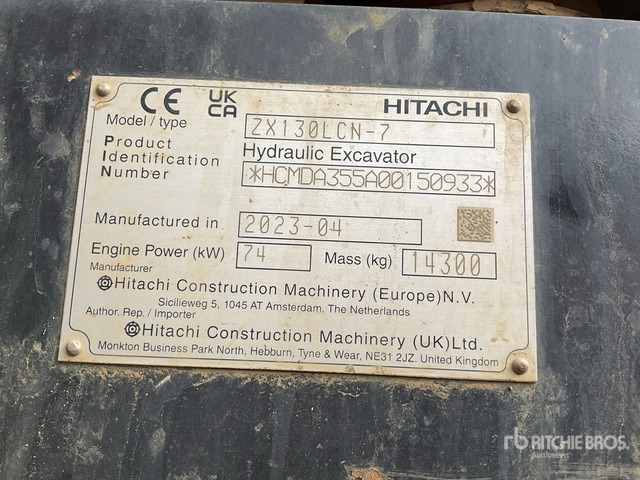 2023 Hitachi ZX130LCN-7 Tracked Excavator - Excavadora de cadenas: foto 2 2023 Hitachi ZX130LCN-7 Tracked Excavator - Excavadora de cadenas: foto 2