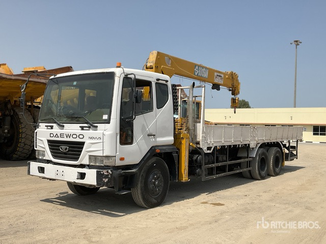 2008 Daewoo Novus K9A6F Soosan SCS746L Straight Boom on 6x4 Boom Truck - Compresor de aire: foto 1 2008 Daewoo Novus K9A6F Soosan SCS746L Straight Boom on 6x4 Boom Truck - Compresor de aire: foto 1