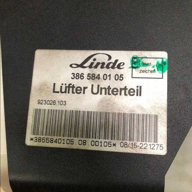 Fan for Linde 386 - Cabina e interior para Equipo de manutención: foto 4 Fan for Linde 386 - Cabina e interior para Equipo de manutención: foto 4