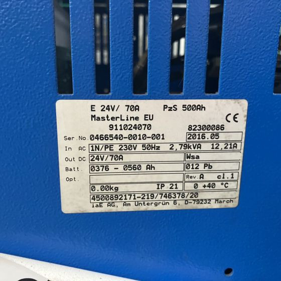 Sistema eléctrico para Equipo de manutención Hawker E24V/70A: foto 6