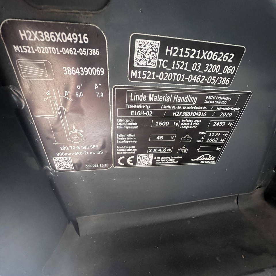 Carretilla elevadora eléctrica Linde E16H (386-02) EVO: foto 11 Carretilla elevadora eléctrica Linde E16H (386-02) EVO: foto 11