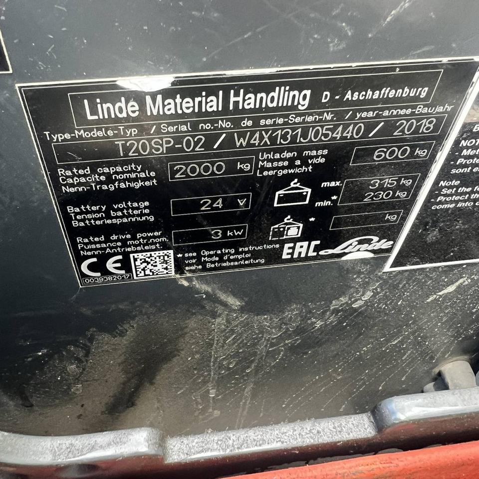 Transpaleta Linde T20SP (131): foto 8