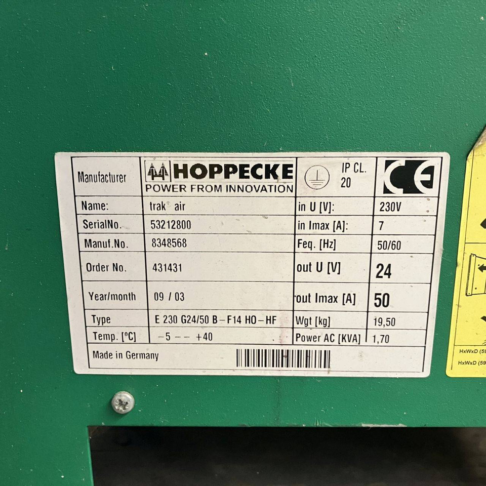 Recambio para Equipo de manutención Hoppecke E230 G24/50B-F14FHO-HF Trak Air: foto 6