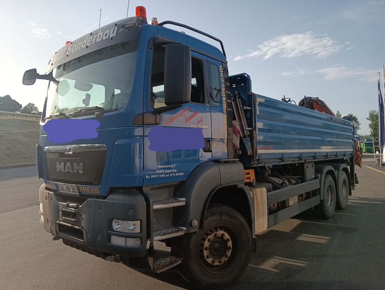 MAN TGS 26:480 6x4 EURO5 ATLAS 240.2E-A4 3-S-Kipper - Camión volquete, Camión grúa: foto 1 MAN TGS 26:480 6x4 EURO5 ATLAS 240.2E-A4 3-S-Kipper - Camión volquete, Camión grúa: foto 1