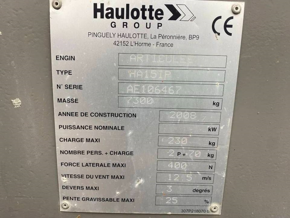 Haulotte HA 15 IP - Plataforma articulada: foto 4 Haulotte HA 15 IP - Plataforma articulada: foto 4