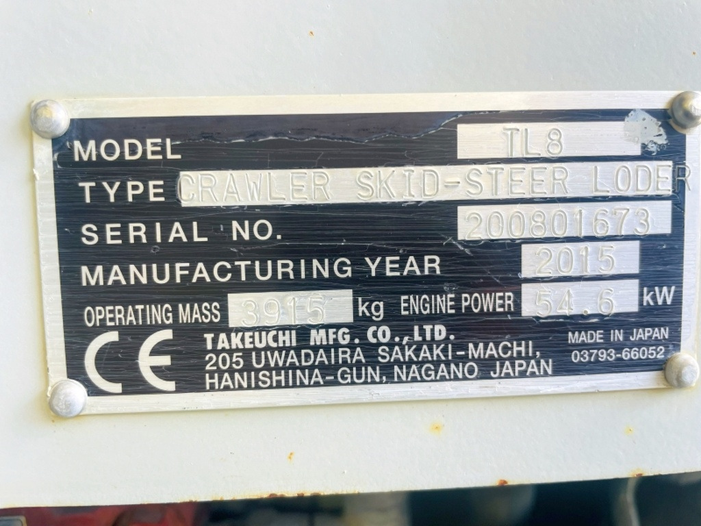 Takeuchi TL8 (4031) - Minicargadora: foto 3 Takeuchi TL8 (4031) - Minicargadora: foto 3