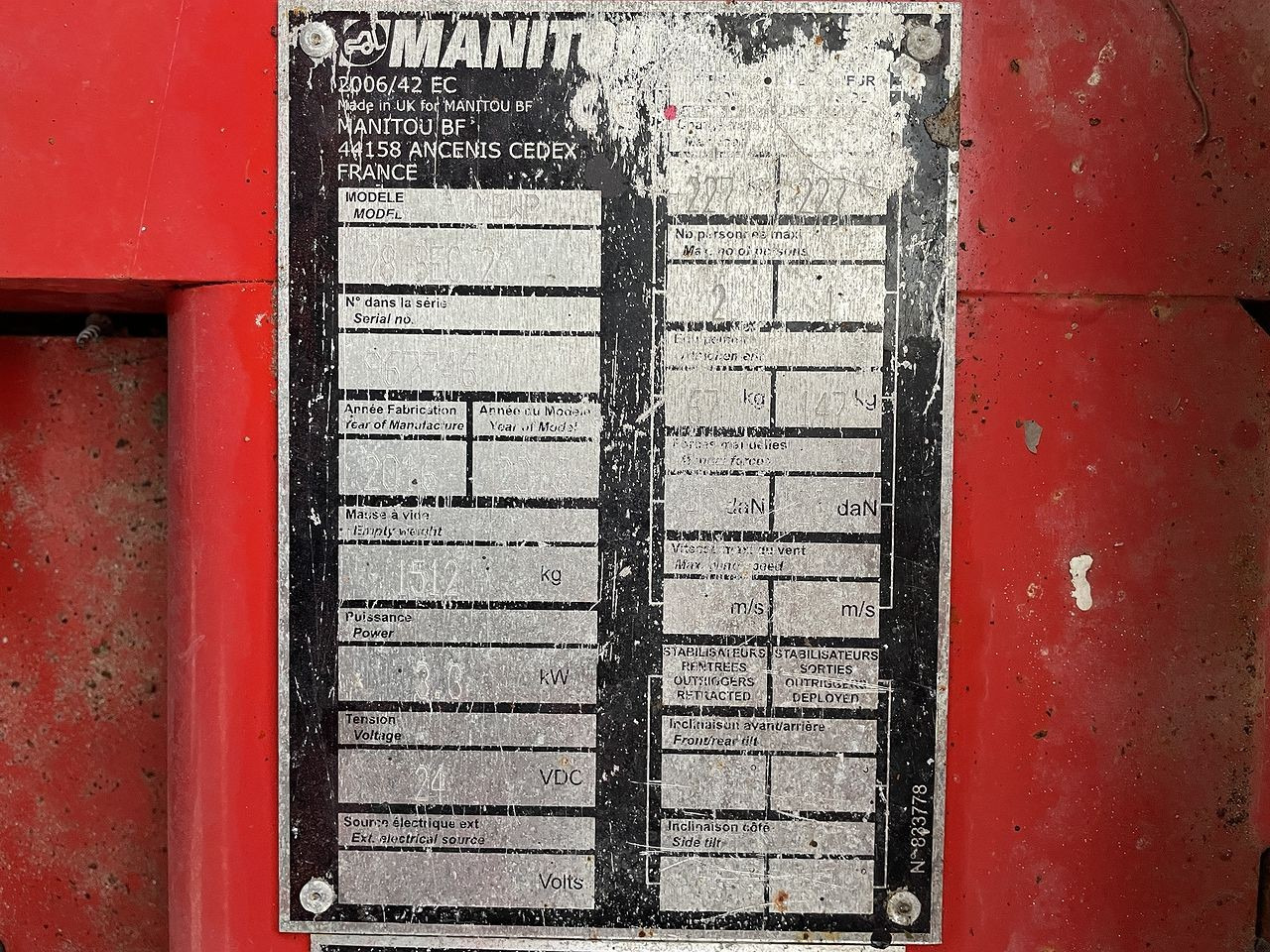 Plataforma de tijeras Manitou 78SEC: foto 10