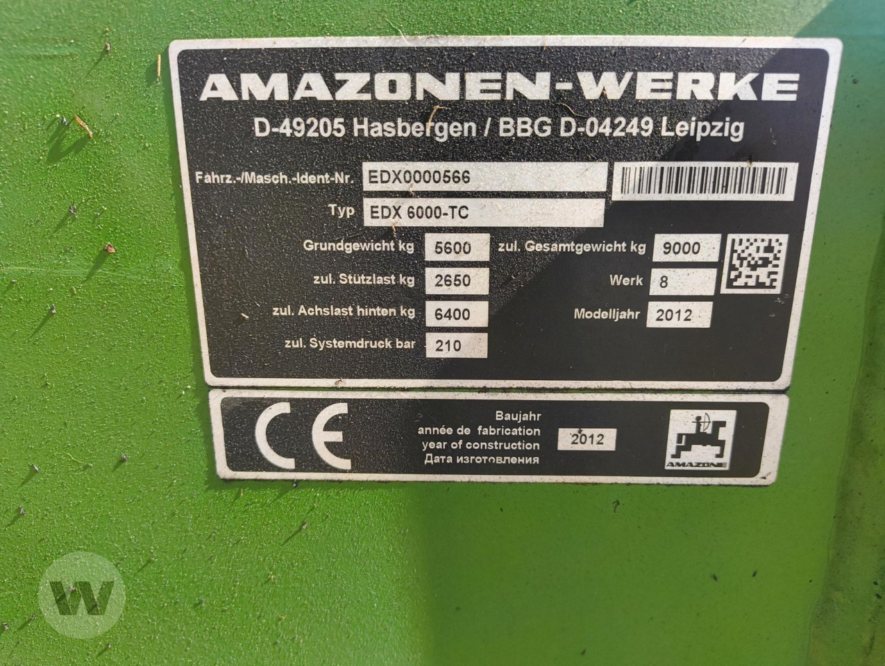 Amazone EDX 6000-TC - Sembradora: foto 5 Amazone EDX 6000-TC - Sembradora: foto 5