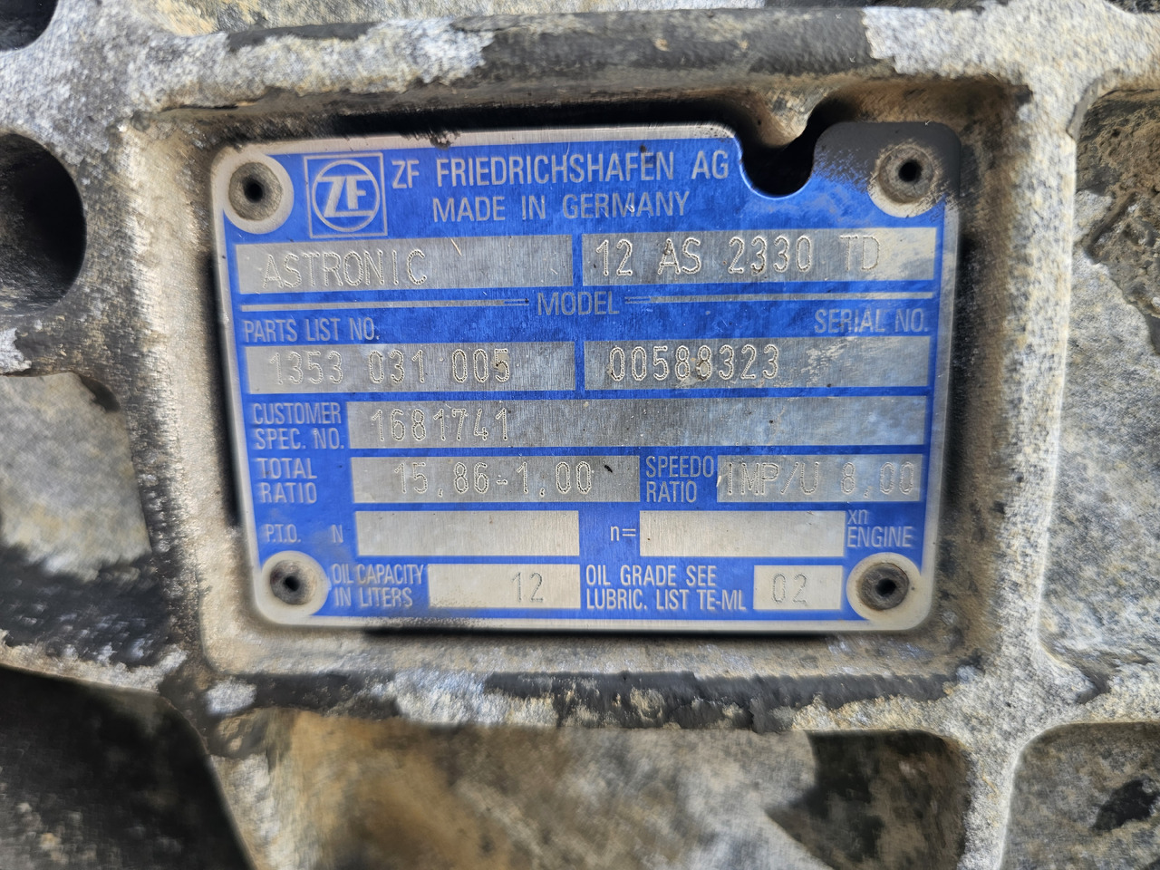 DAF XF 105 GEARBOX / 12AS2330 TD / COMPLETE / WORLDWIDE DELIVERY - Caja de cambios: foto 5 DAF XF 105 GEARBOX / 12AS2330 TD / COMPLETE / WORLDWIDE DELIVERY - Caja de cambios: foto 5