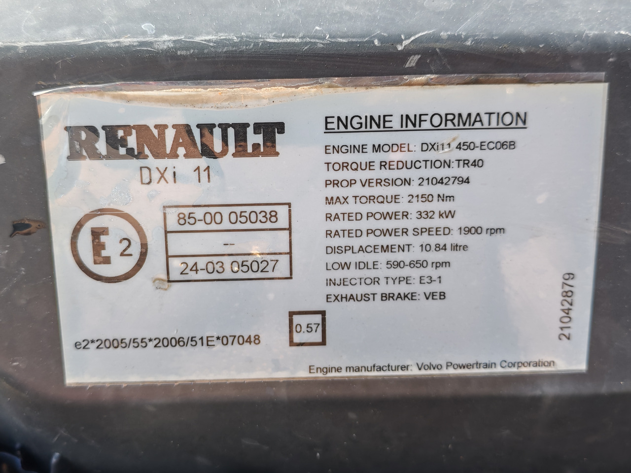 Motor RENAULT PREMIUM DXI / ENGINE / DXI11 450 410 HP / EURO 5 / WORLDWIDE DELIVERY: foto 10