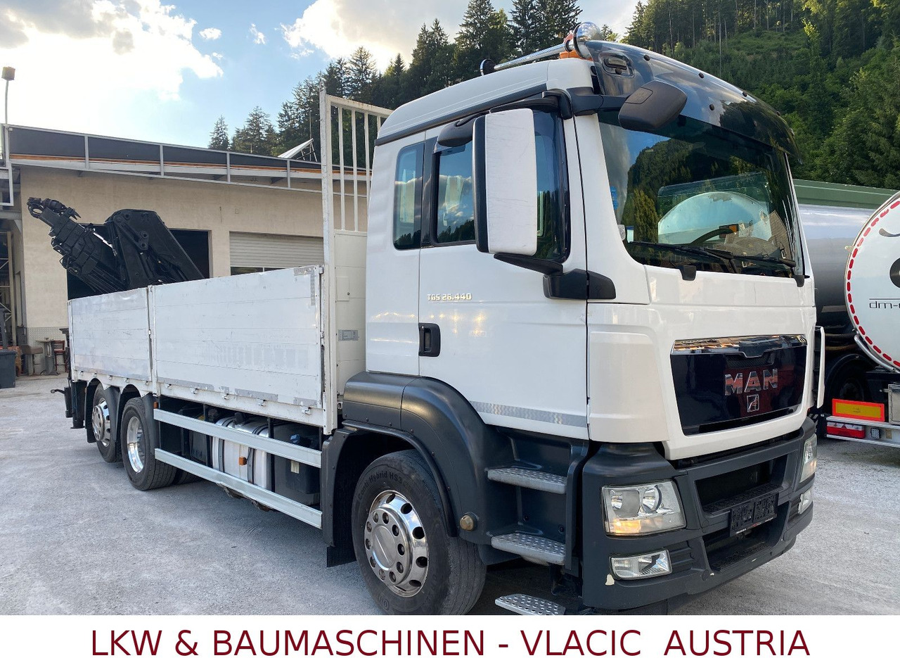MAN 26.440 mit Kran HIAB 166 5XHydraulikauschub - Camión caja abierta, Camión grúa: foto 2 MAN 26.440 mit Kran HIAB 166 5XHydraulikauschub - Camión caja abierta, Camión grúa: foto 2