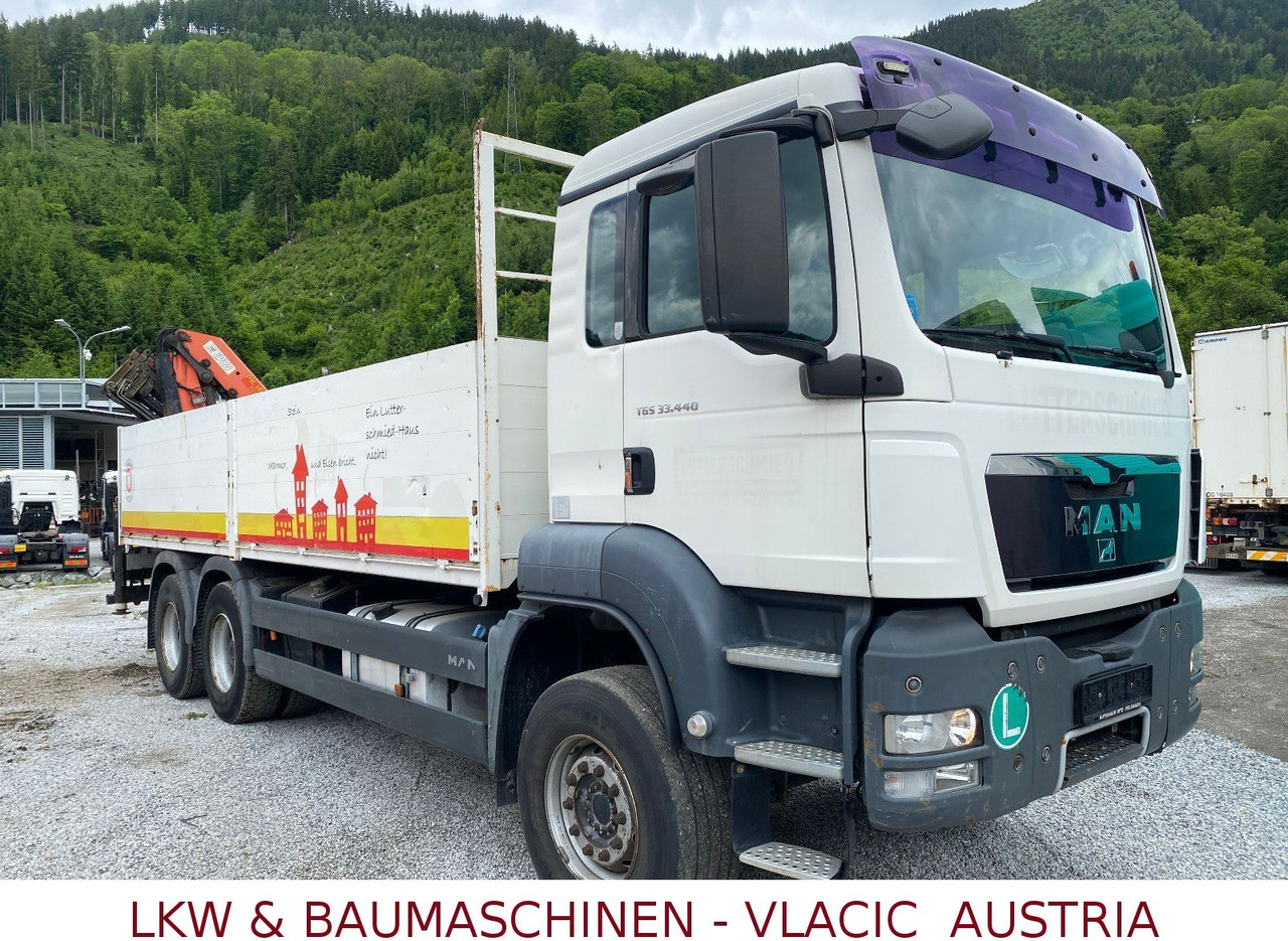 MAN TGS 33.440 6x4 Blatt/Blatt Mit Palfinger PK16500 - Camión caja abierta, Camión grúa: foto 2 MAN TGS 33.440 6x4 Blatt/Blatt Mit Palfinger PK16500 - Camión caja abierta, Camión grúa: foto 2