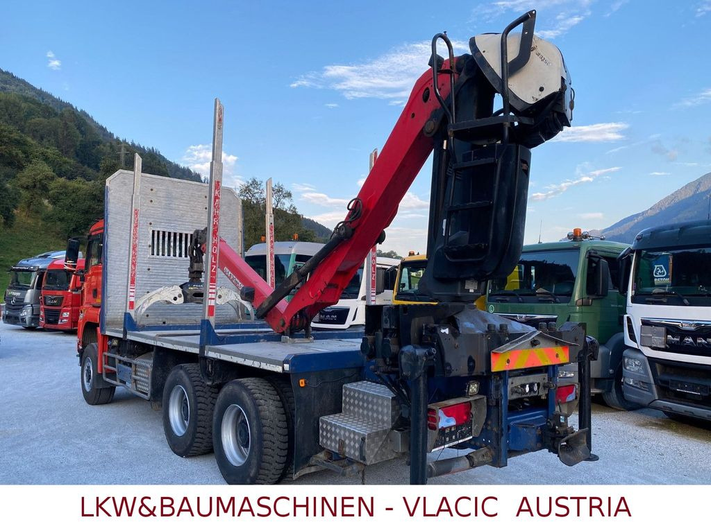 Camión forestal, Camión grúa MAN TGS Holztransporter mit Kran Palfinger: foto 13