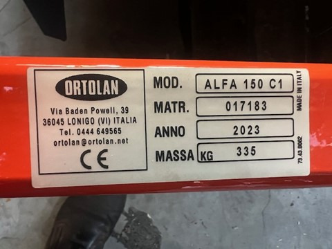 ORTOLAN ALFA 150 harrow - Equipo para trabajo del suelo: foto 2 ORTOLAN ALFA 150 harrow - Equipo para trabajo del suelo: foto 2