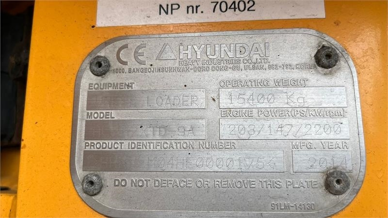 Hyundai 757-9A XTD med lang-arm. En-ejeres maskine med Loc - Cargadora de ruedas: foto 4 Hyundai 757-9A XTD med lang-arm. En-ejeres maskine med Loc - Cargadora de ruedas: foto 4