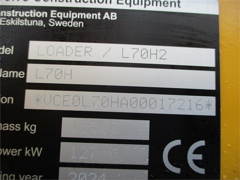 Volvo L 70 H H2 BEMÆRK MED GARANTI FRA VOLVO FREM TIL DE - Cargadora de ruedas: foto 2 Volvo L 70 H H2 BEMÆRK MED GARANTI FRA VOLVO FREM TIL DE - Cargadora de ruedas: foto 2