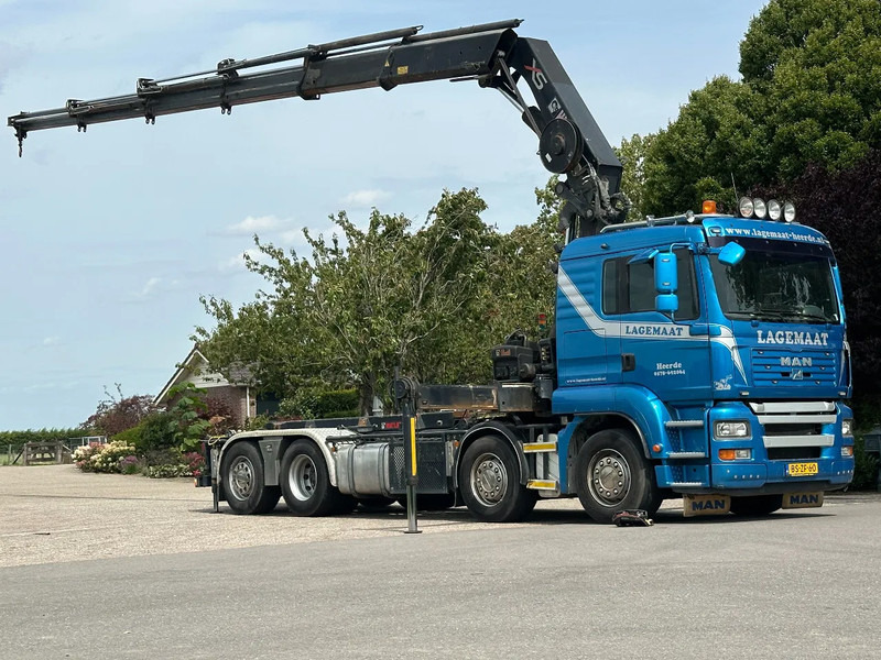MAN TGA 35.440 8x2 HIAB 37TM!!RADIO REMOTE/CONTAINER SYSTEM! - Camión con equipo de cable, Camión grúa: foto 1 MAN TGA 35.440 8x2 HIAB 37TM!!RADIO REMOTE/CONTAINER SYSTEM! - Camión con equipo de cable, Camión grúa: foto 1