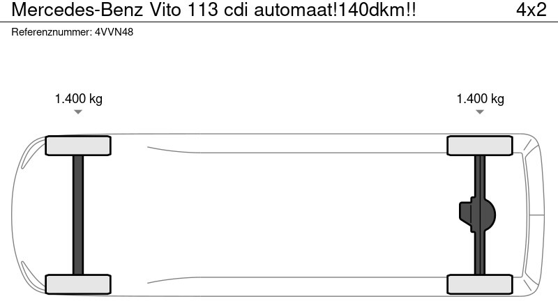 Furgoneta pequeña Mercedes-Benz Vito 113 cdi automaat!140dkm!!: foto 14