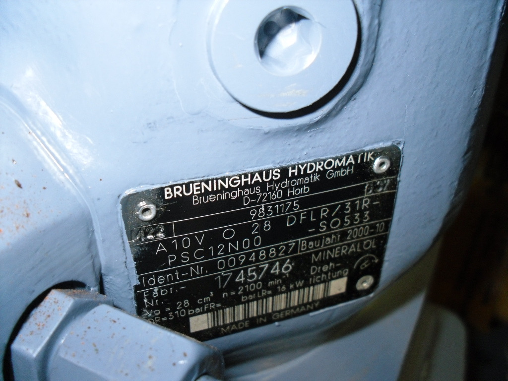 Brueninghaus Hydromatik A10VO28DFLR-31R-PSC12N00-SO533 - - Bomba hidráulica para Maquinaria de construcción: foto 3 Brueninghaus Hydromatik A10VO28DFLR-31R-PSC12N00-SO533 - - Bomba hidráulica para Maquinaria de construcción: foto 3