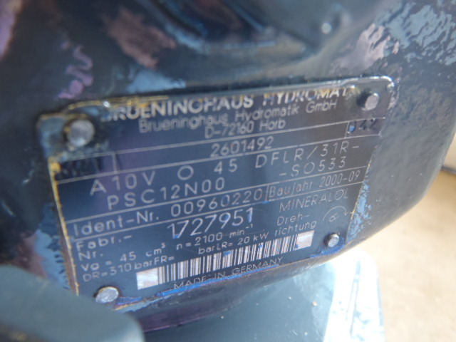 Brueninghaus Hydromatik A10VO45DFLR/31R-PSC12N00-SO533 - - Bomba hidráulica para Maquinaria de construcción: foto 3 Brueninghaus Hydromatik A10VO45DFLR/31R-PSC12N00-SO533 - - Bomba hidráulica para Maquinaria de construcción: foto 3