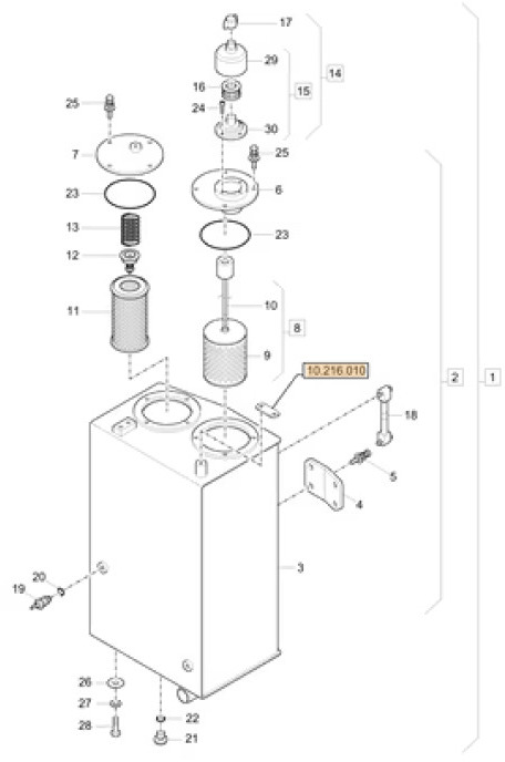 Case 3LML03100 - 31ML01018CG (HYDRAULIC TANK) - Depósito de combustible para Maquinaria de construcción: foto 2 Case 3LML03100 - 31ML01018CG (HYDRAULIC TANK) - Depósito de combustible para Maquinaria de construcción: foto 2