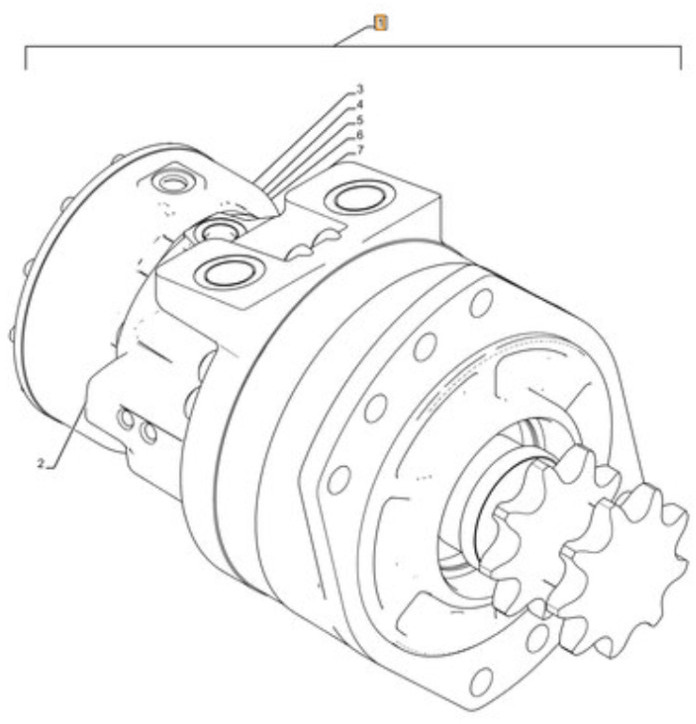 Case 87035341EX - 48033384R - Motor hidráulico para Maquinaria de construcción: foto 1 Case 87035341EX - 48033384R - Motor hidráulico para Maquinaria de construcción: foto 1