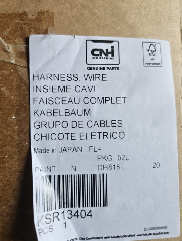Case KSR13404 - KSR13990 - Cables/ Alambres para Maquinaria de construcción: foto 1 Case KSR13404 - KSR13990 - Cables/ Alambres para Maquinaria de construcción: foto 1