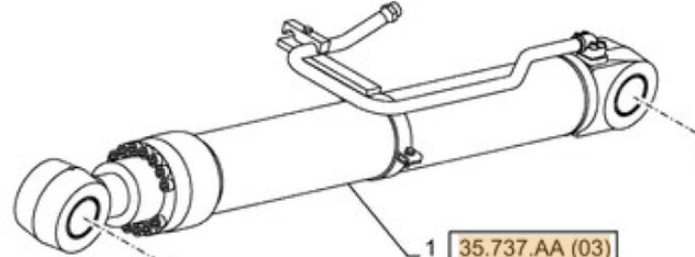 Case KSV37870 - Cilindro hidráulico para Maquinaria de construcción: foto 2 Case KSV37870 - Cilindro hidráulico para Maquinaria de construcción: foto 2