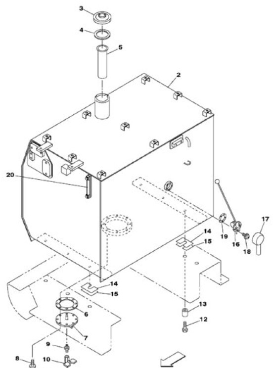 Case KTH13300 - Depósito de combustible para Maquinaria de construcción: foto 1 Case KTH13300 - Depósito de combustible para Maquinaria de construcción: foto 1